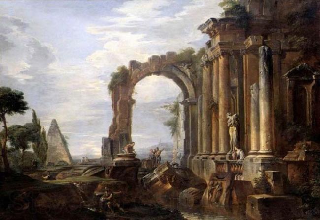 Giovanni Paolo Pannini Capriccio of Classical Ruins Spain oil painting art